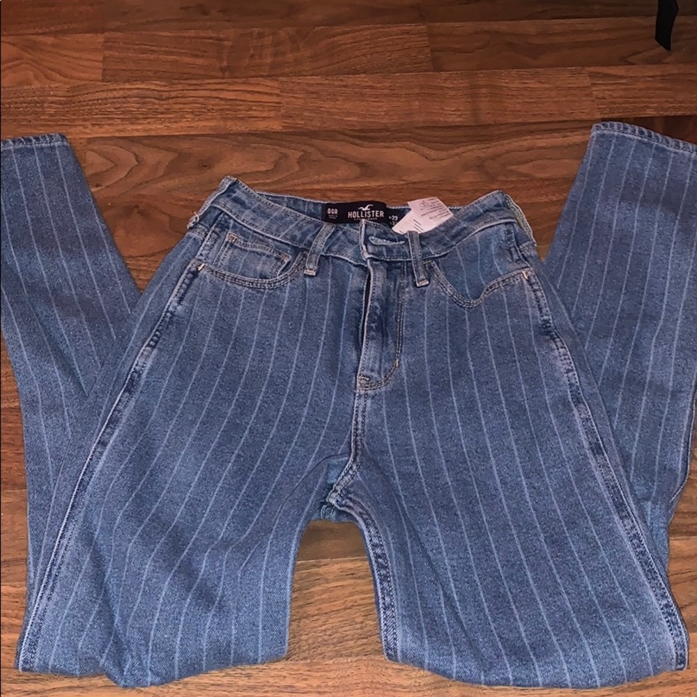 Striped mom jeans